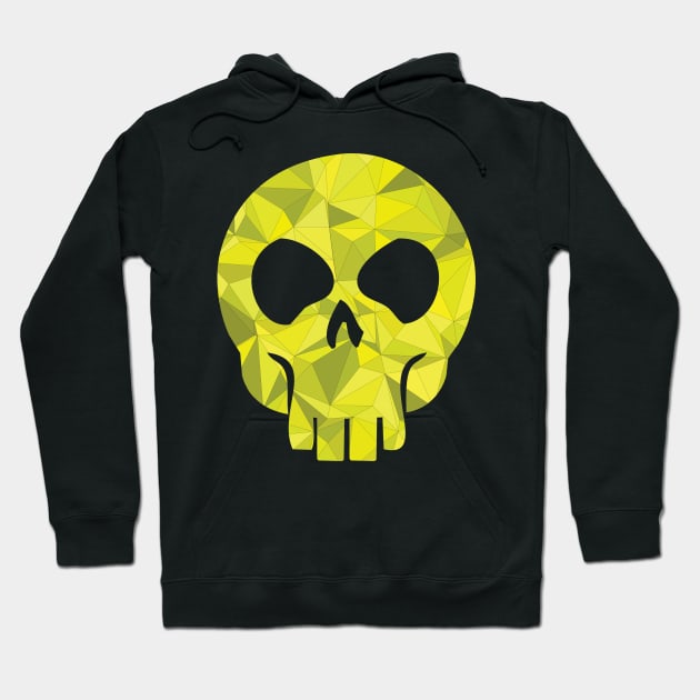 Skull - Crystal Yellow Hoodie by ORENOB